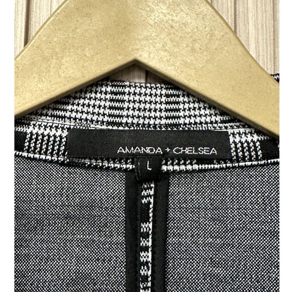 Amanda + Chelsea Plaid One-Button Blazer Size L - Picture 3 of 6